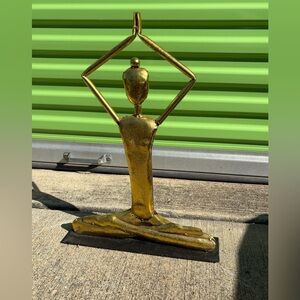 Gold Yoga Pose Sculpture
